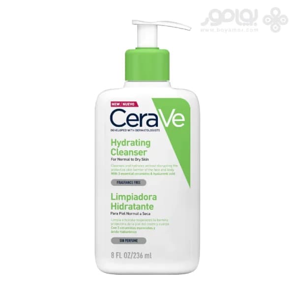 شوینده آبرسان سراوی Hydrating Cleanser حجم ۲۳۶ میلی‌لیتر
